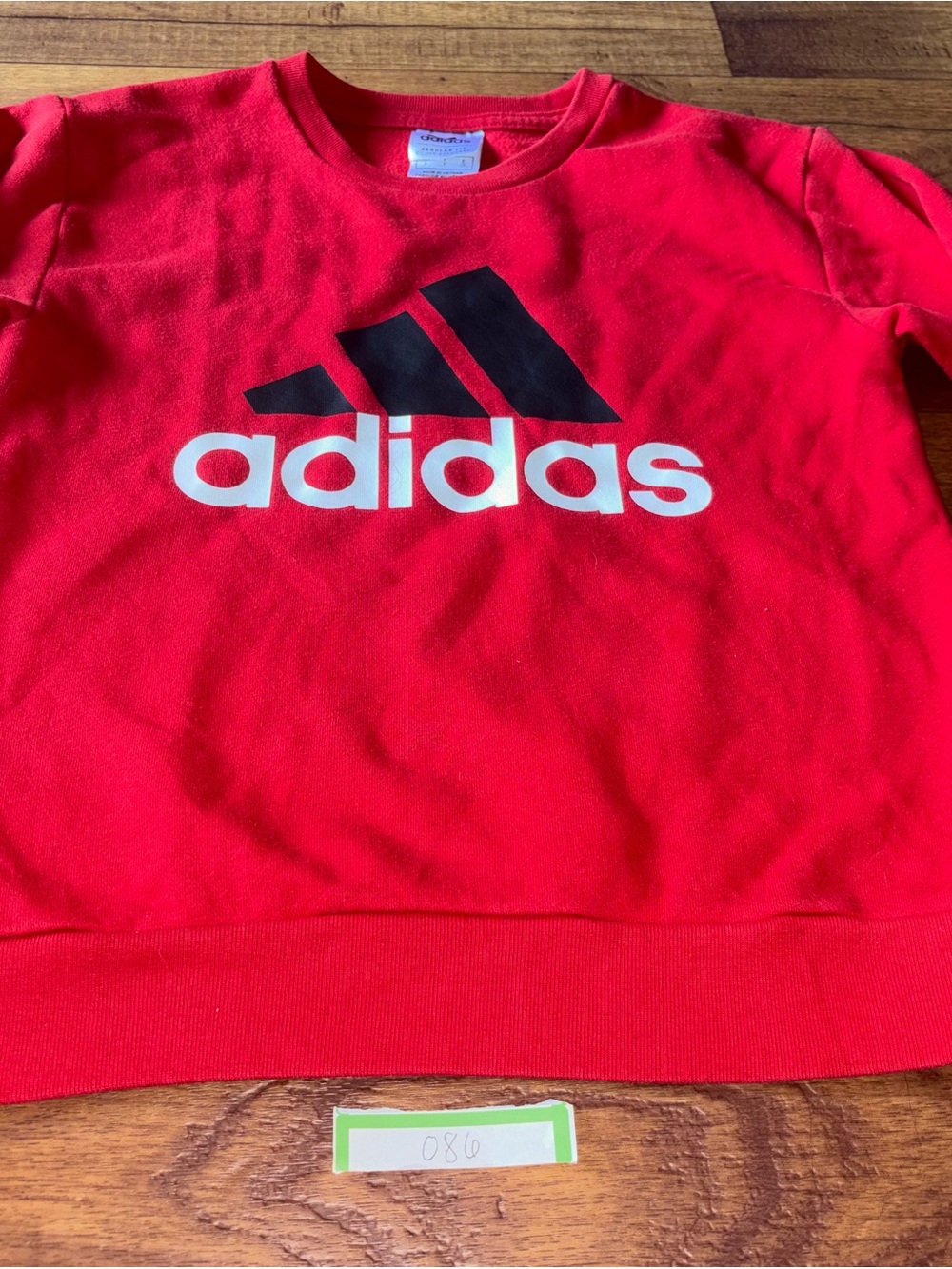 Adidas Youth Red Big Logo Crewneck Sweatshirt